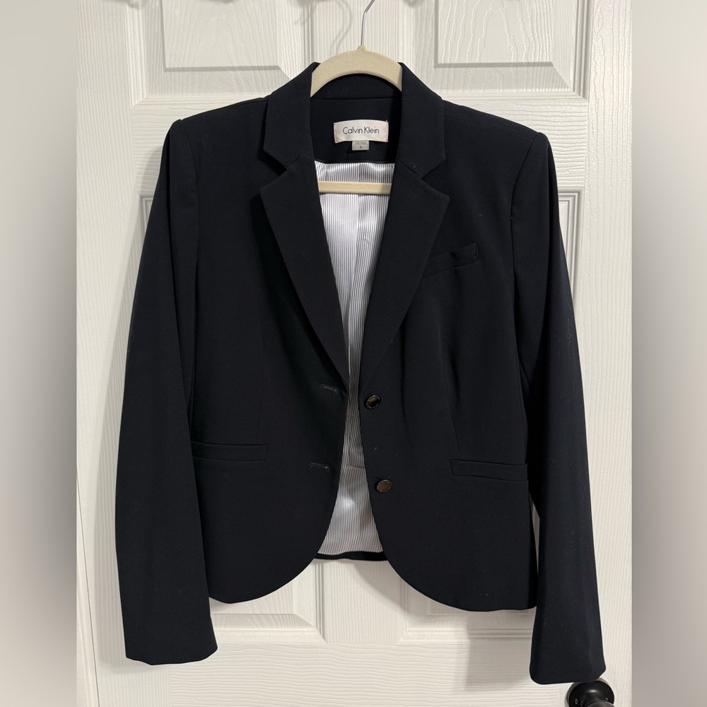 Calvin Klein Women's Classic Navy Suit Jacket